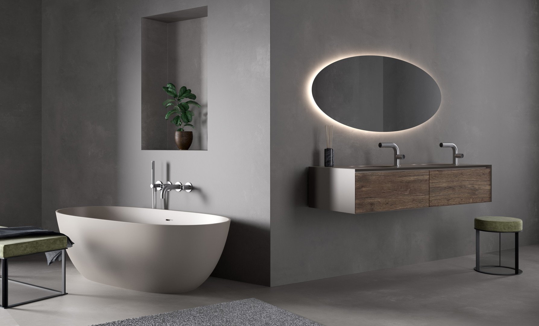 2022 Trends: from the Salone del Mobile in Milan, a bathroom with an increasingly key décor role
